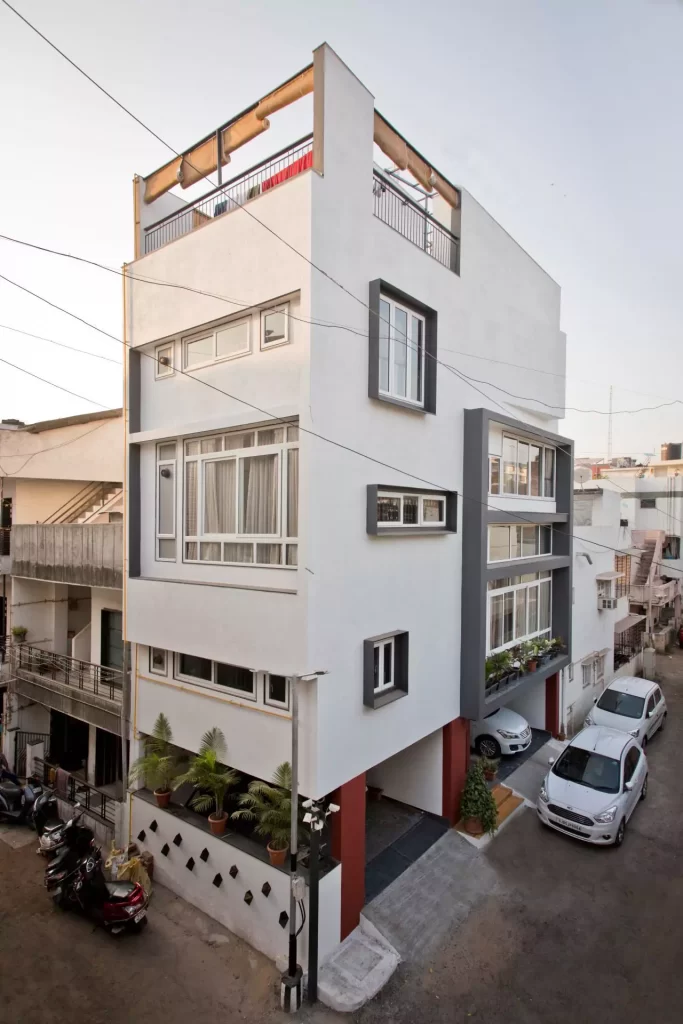Exquisite architectural corner view inside Dhum Residence