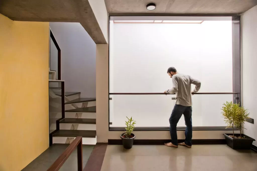 Contemporary interior design features of Dhum Residence
