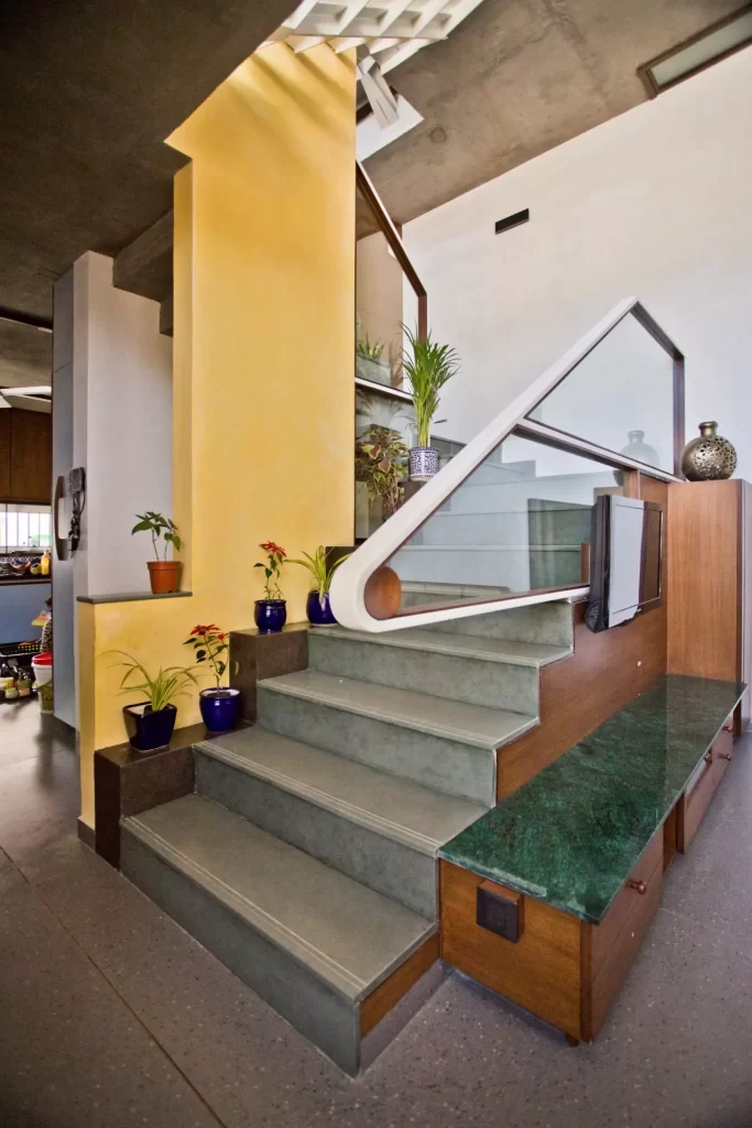 Stylish architectural finishing and details at Dhum Residence