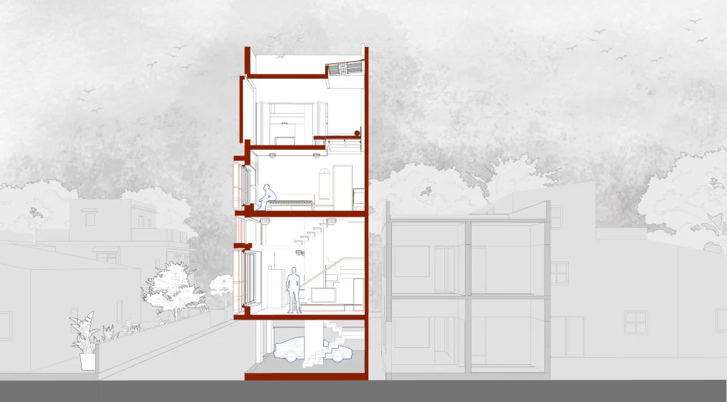 Architectural technical drawing 03 for Dhum Residence