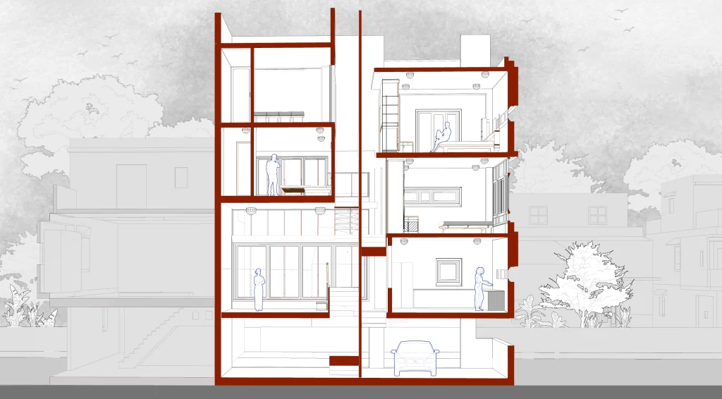 Architectural technical drawing 04 for Dhum Residence