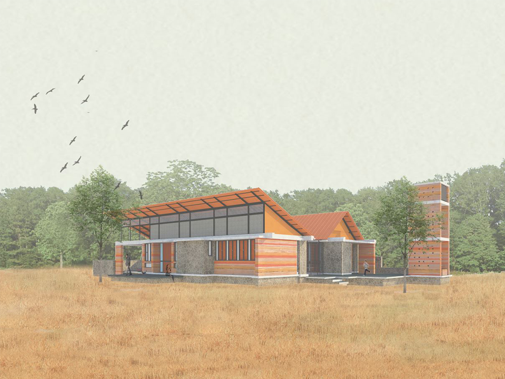 House in a Field residential architectural design