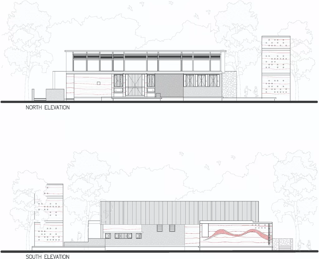 House in a field architectural plan view F