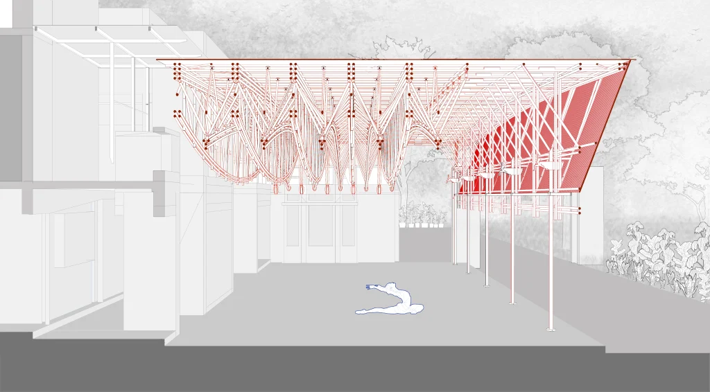 Yogashaala architectural drawing elevation 1