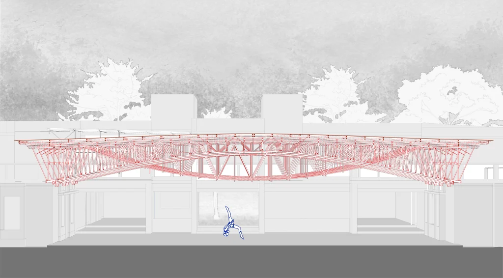 Yogashaala architectural drawing elevation 2