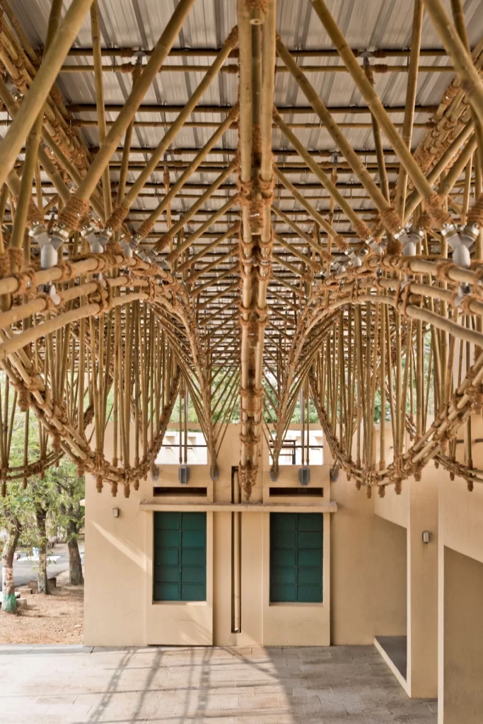 Yogashaala architectural element close-up