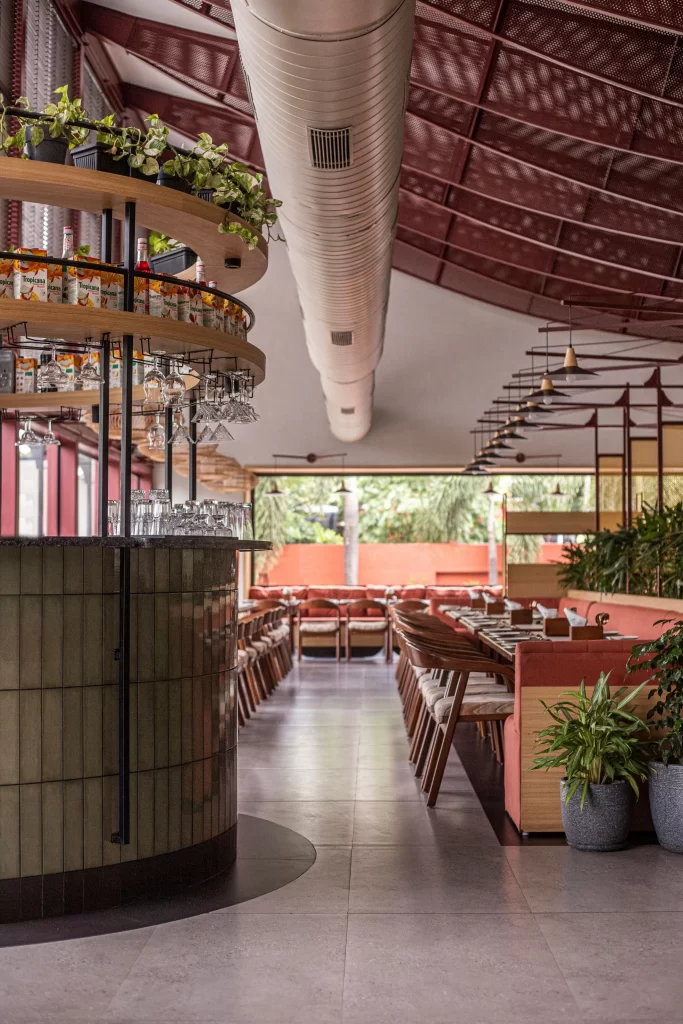 Flying Roof Restaurant Architectural Ceiling and Roof Structure