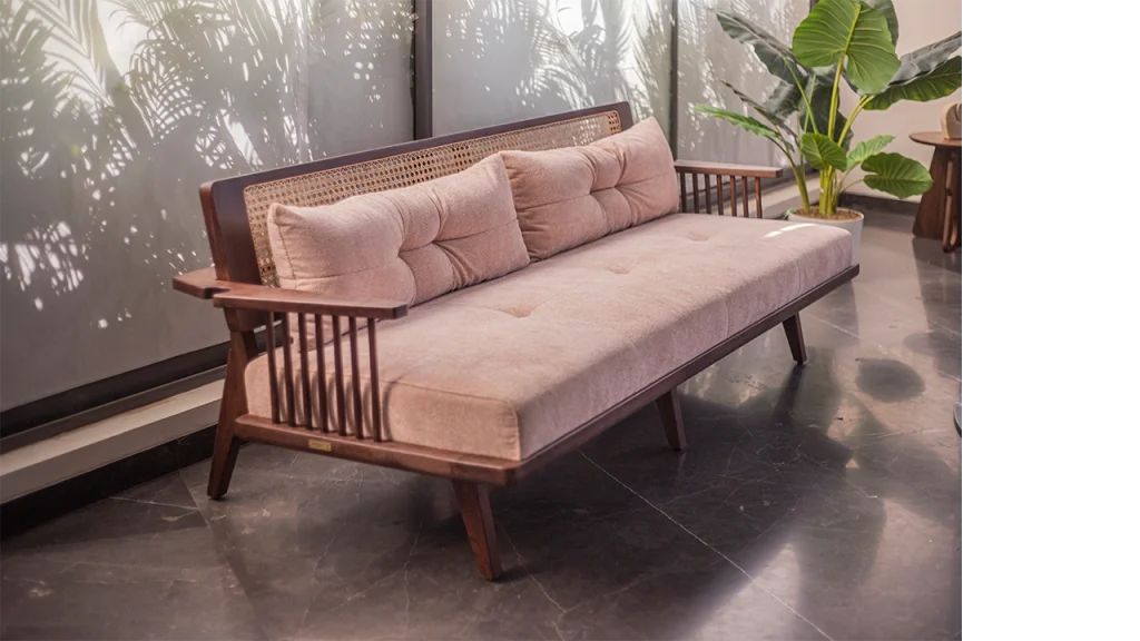 Colloquial Sofa front view showcasing modern design