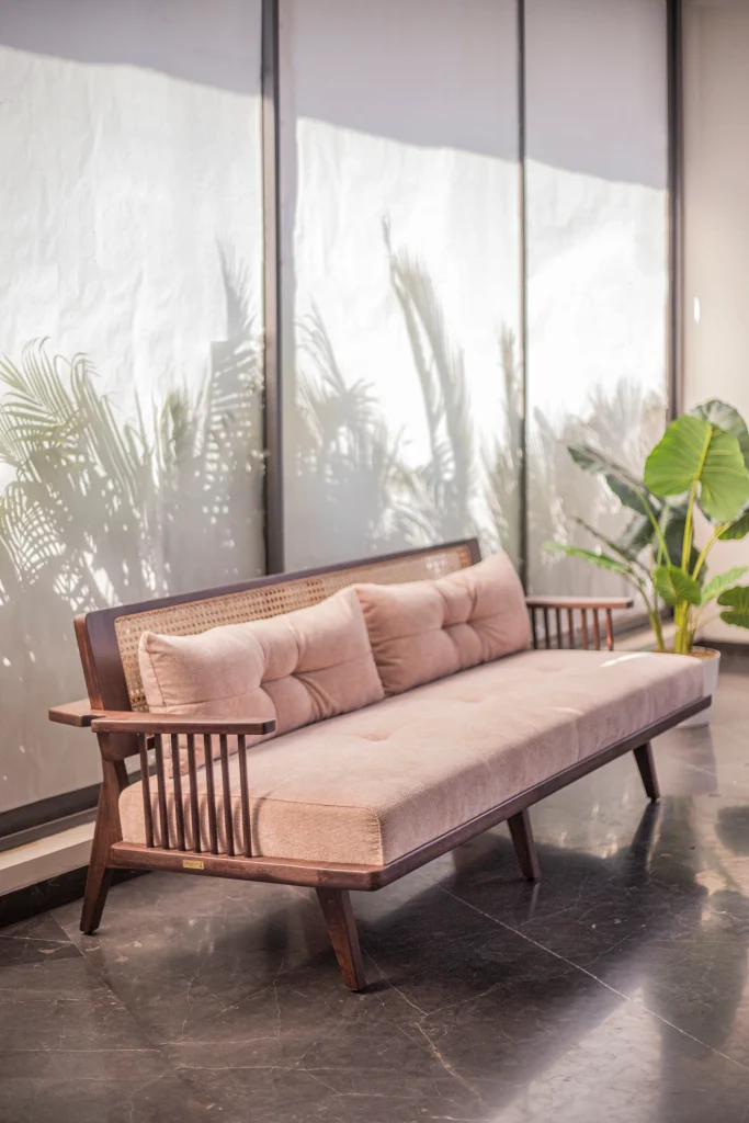 Colloquial Sofa side profile view in interior setting
