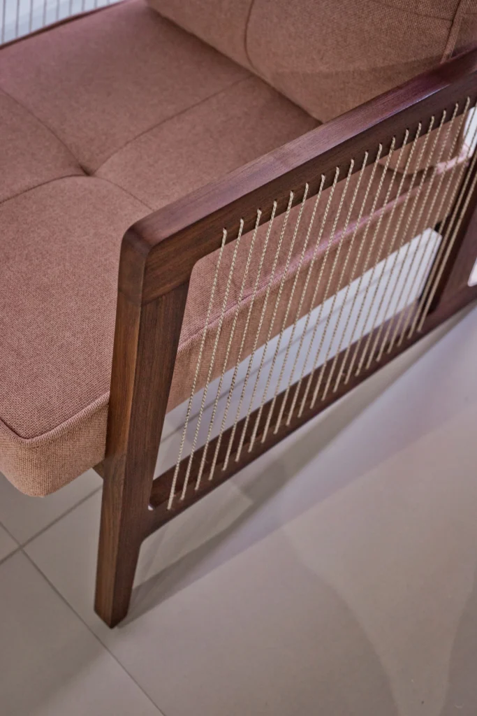 Harp Chair side profile view