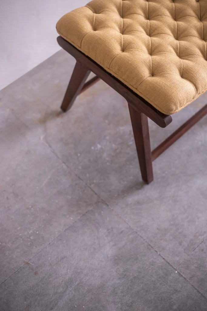 Close up view of the Levitated Pouffe furniture design