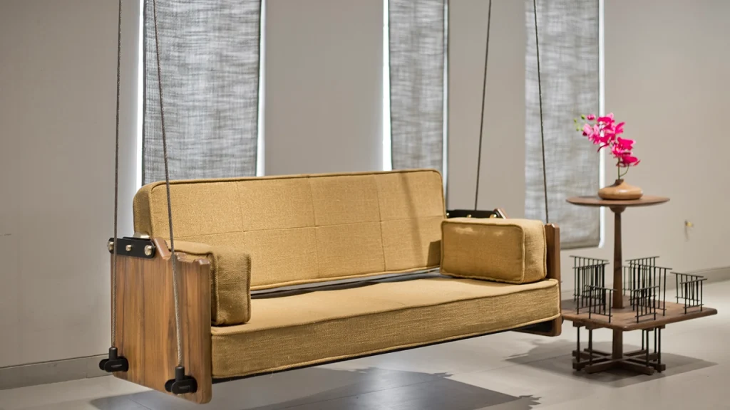 Maitree wooden indoor swing furniture design overview