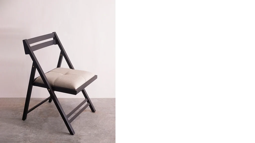 Modern wooden folding chair main view for home and office decor
