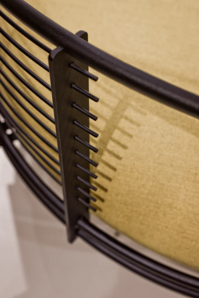 Premium finish and texture of the circular swing furniture piece