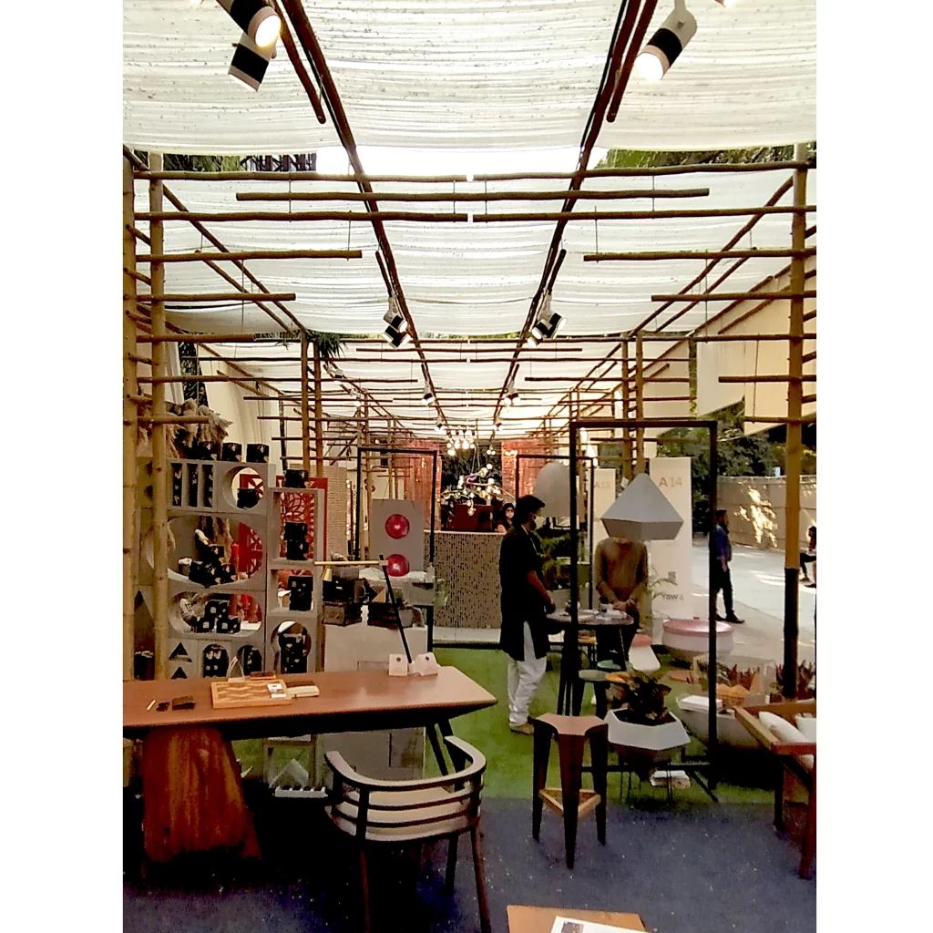 Raw Collaborative 2021 spatial styling and furniture setup