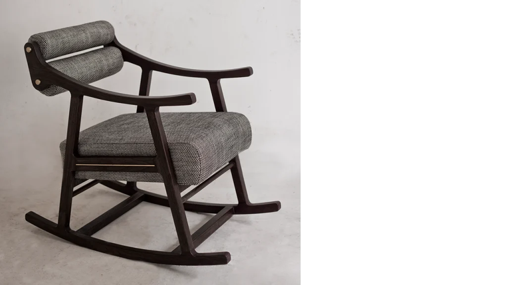Wooden rocking chair design showcasing elegant craftsmanship