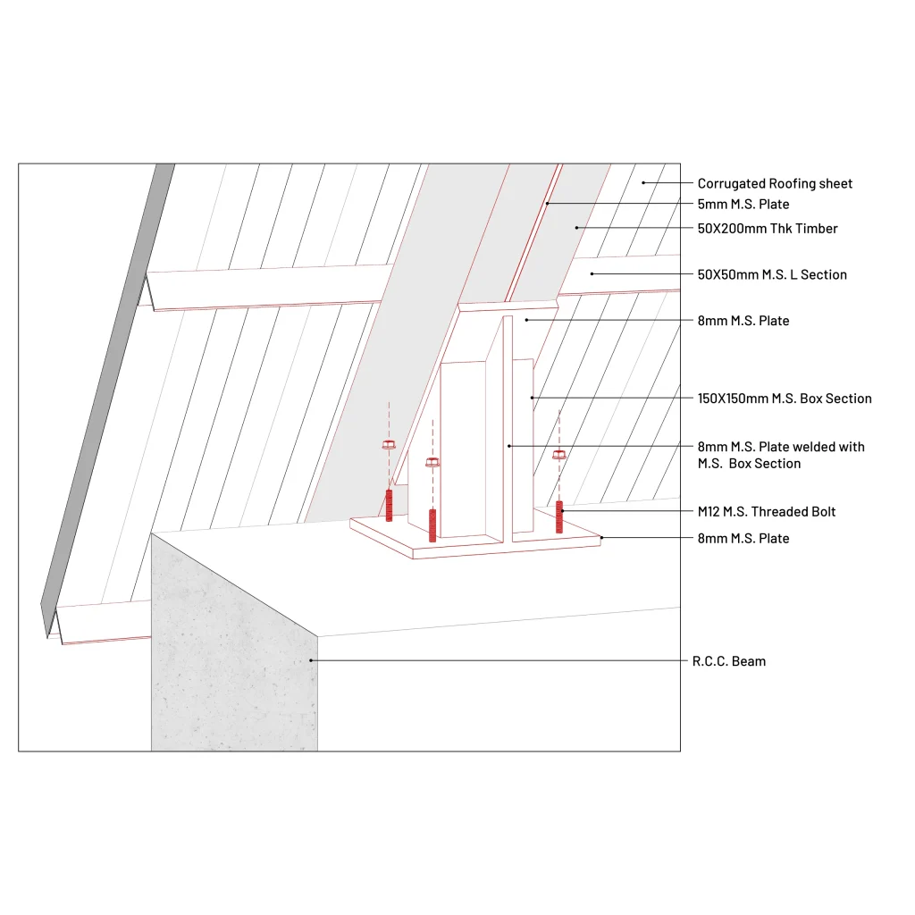 Prapanna Masala Factory architectural detail A drawing