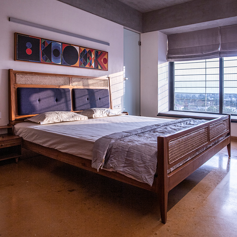 Minato Minimalist Wooden Bed