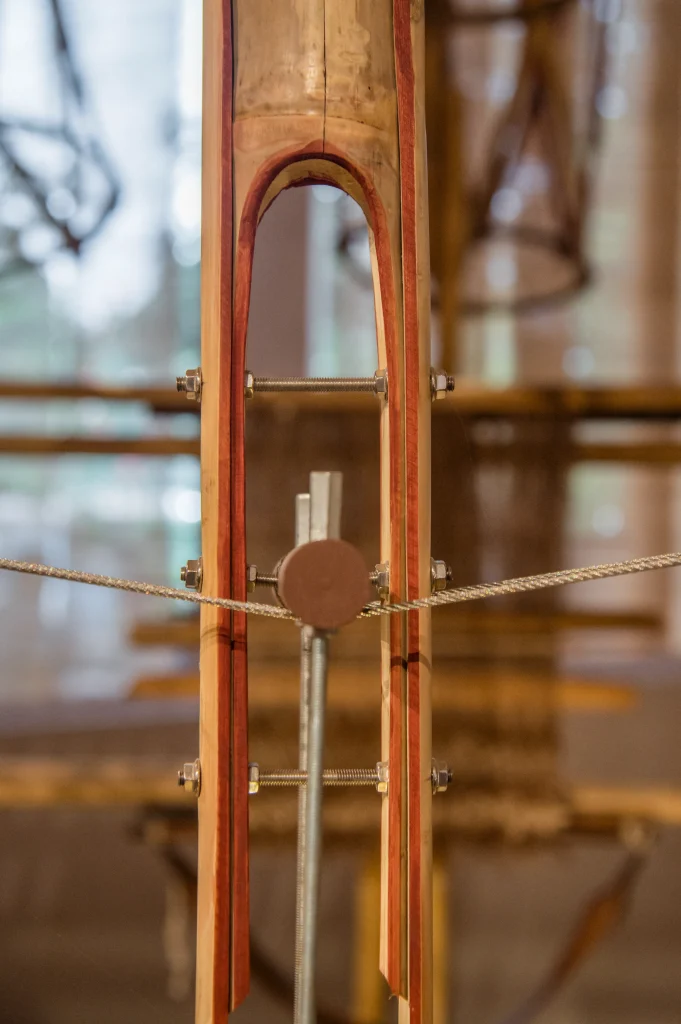 Close-up perspective of Mithya exhibition at Serendipity Arts Festival 2023