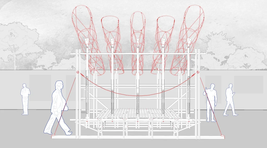 Conceptual drawing secondary view for Mithya Serendipity Arts Festival 2023