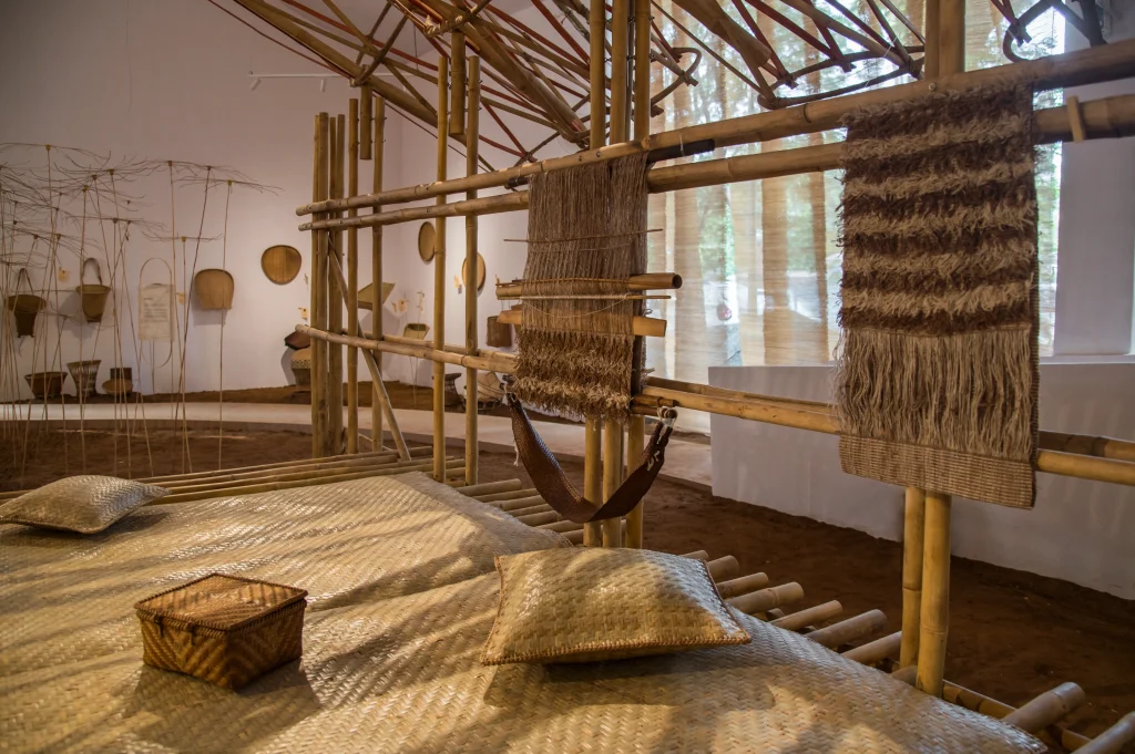 Wide angle view of Mithya installation at Serendipity Arts Festival 2023