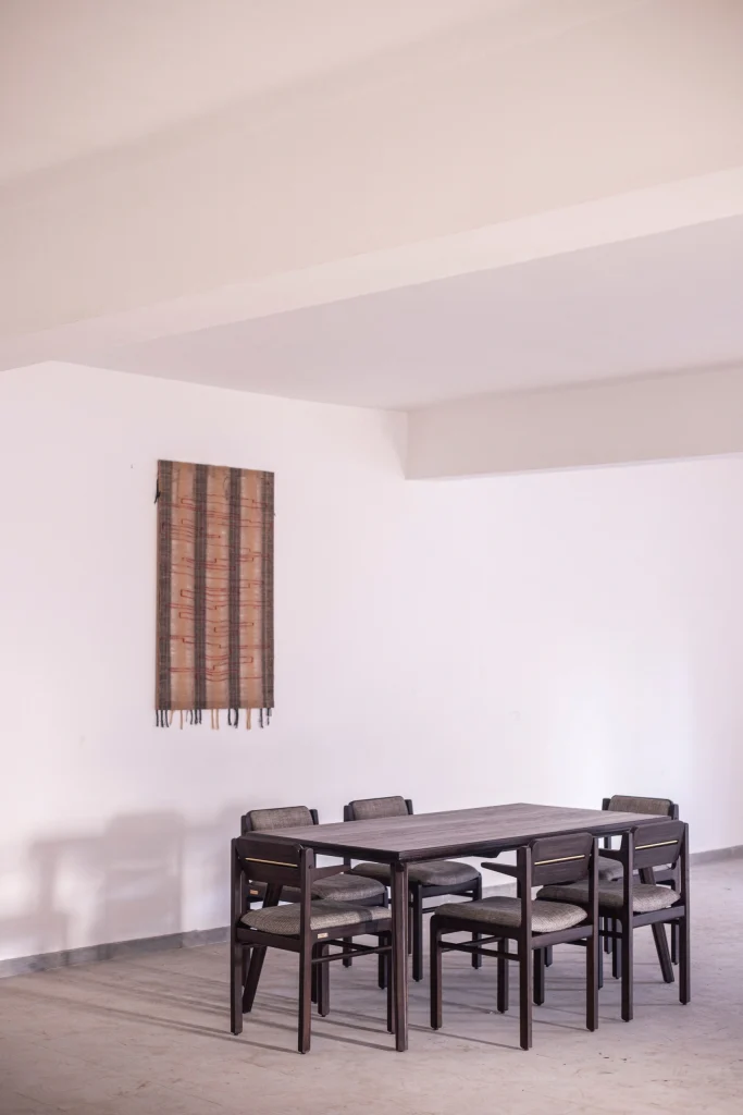 Tac Teak wooden furniture close up texture
