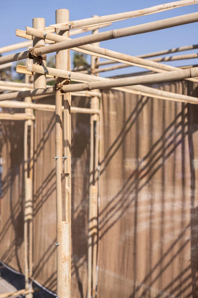 Creative bamboo architecture elements for Tapi Utsav