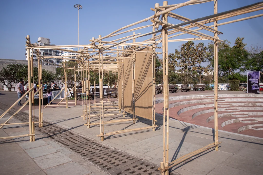 Tapi Utsav event space featuring bamboo alcove design