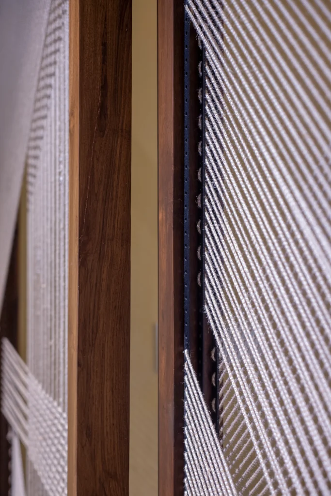Alternative angle of Warp Screen furniture piece