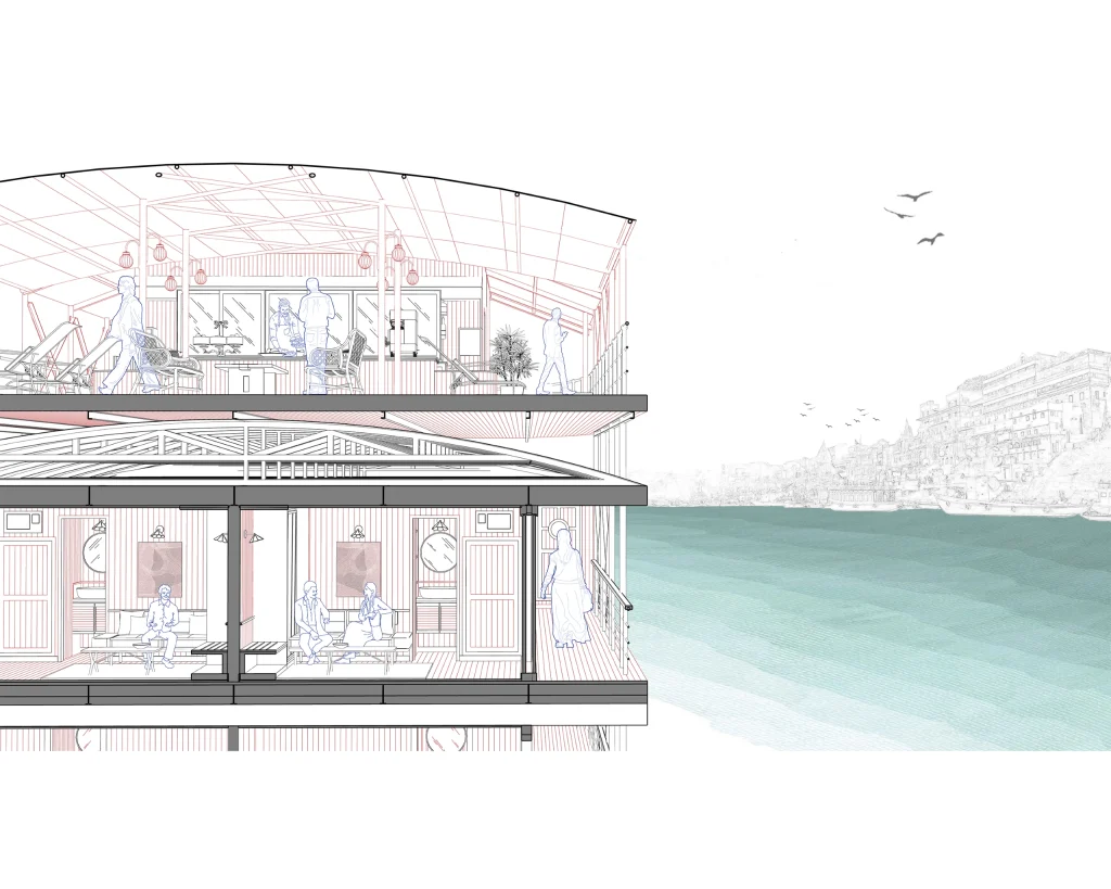 Bengal Ganga interior design technical floor plan section