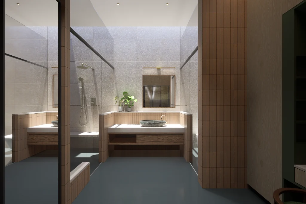 Doshi House bedroom b minimalist interior view