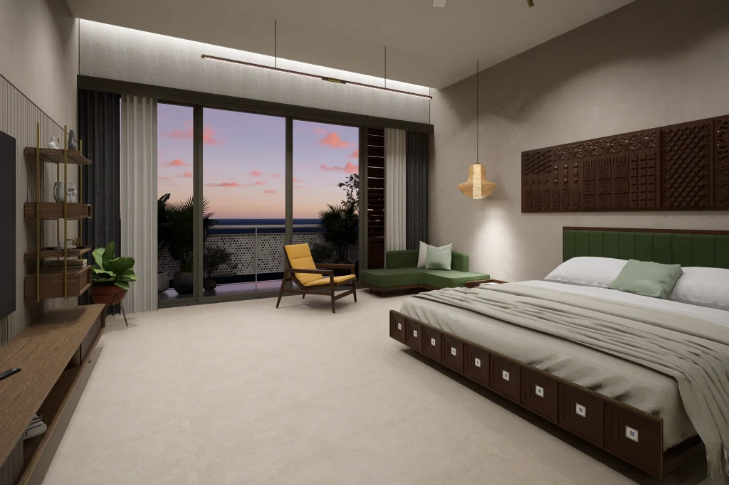 Doshi House bedroom b wardrobe and storage design