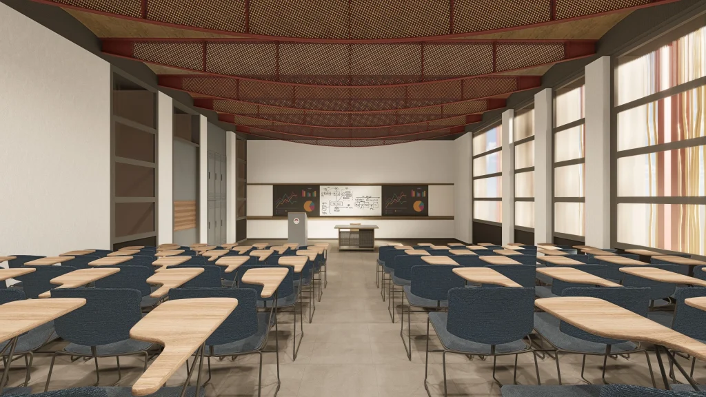 IIM Raipur Phase II interior common area and walkway