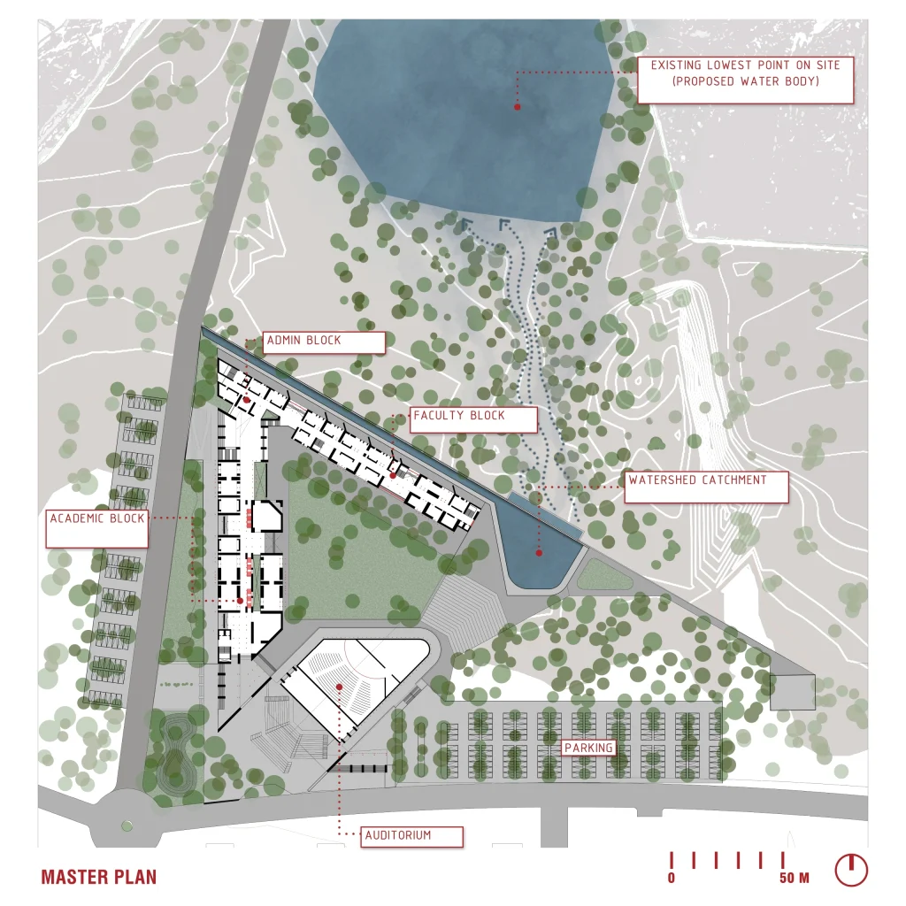 IIM Raipur Phase II master plan layout and zoning