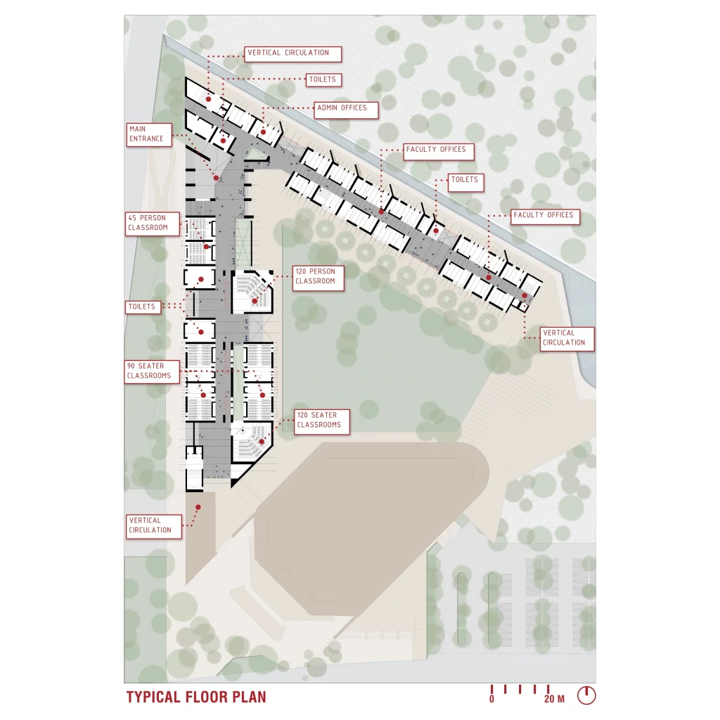 IIM Raipur Phase II site development and layout scheme