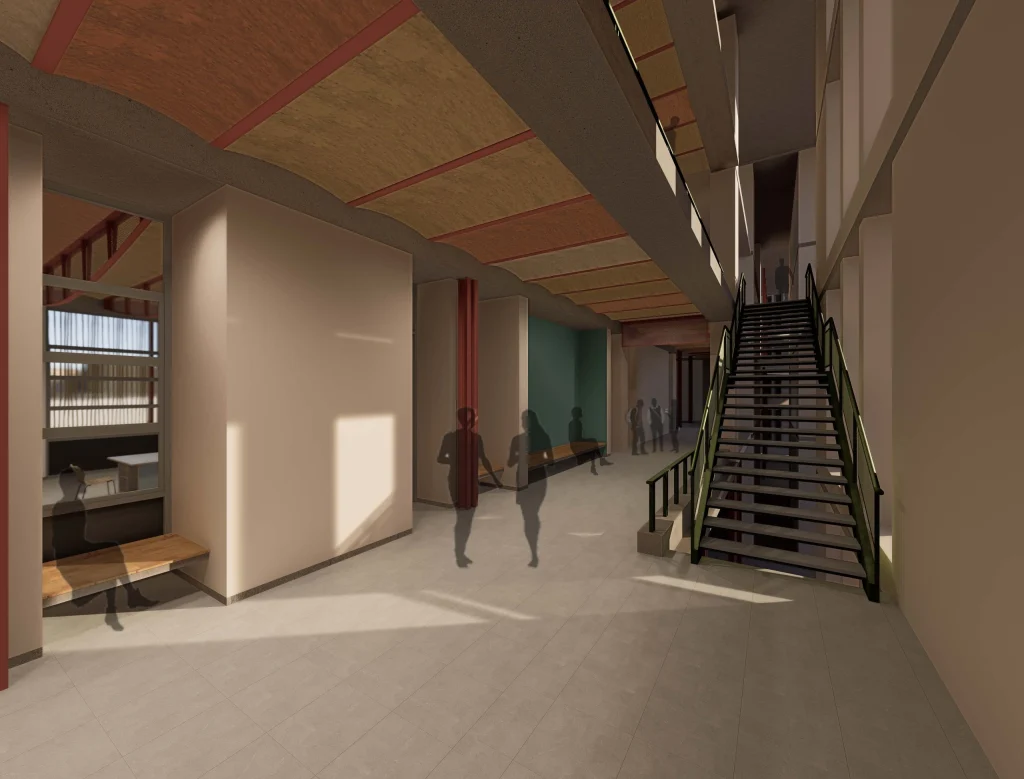 IIM Raipur Phase II student lounge and study area
