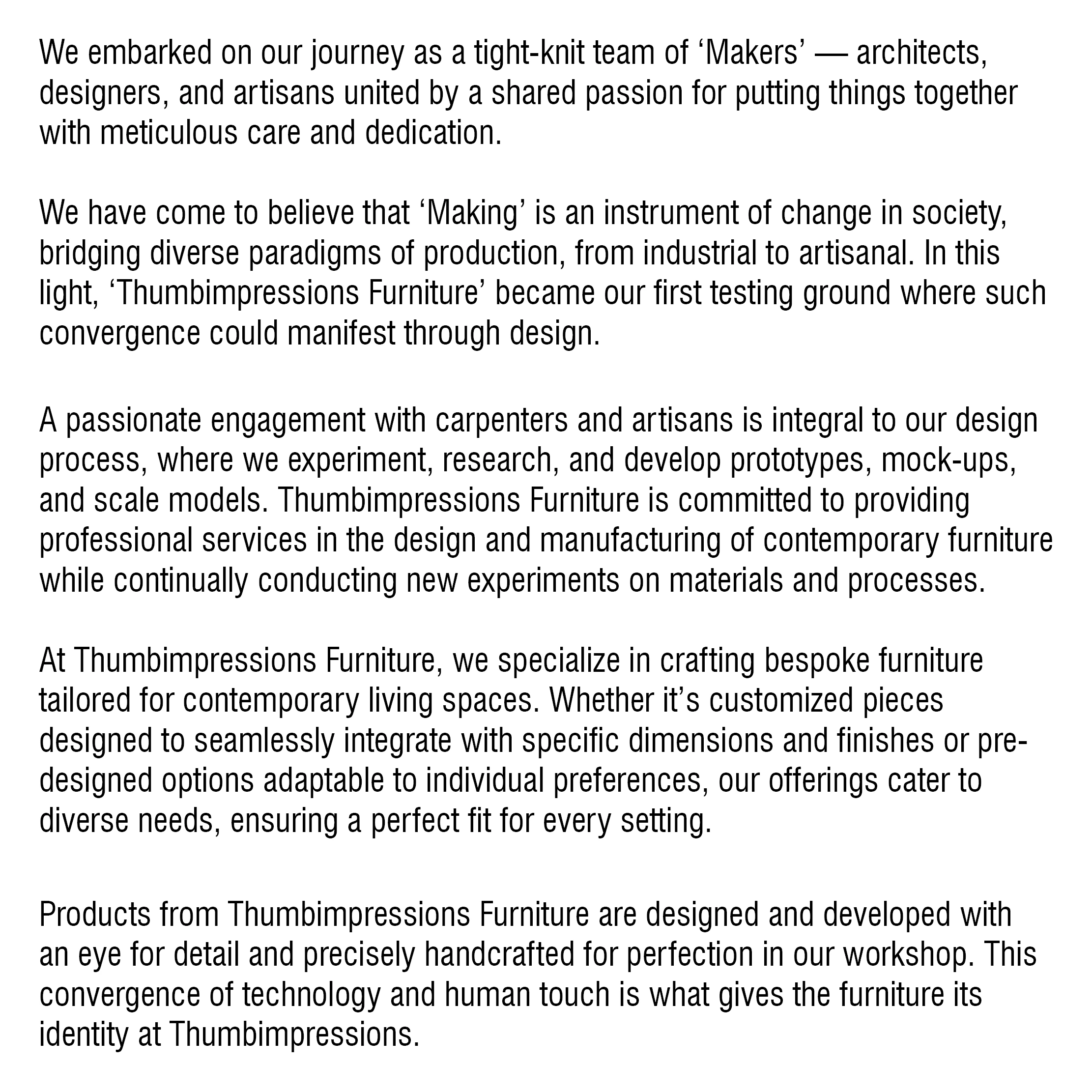 Modern Designer Furniture Showcase by Thumb Impressions