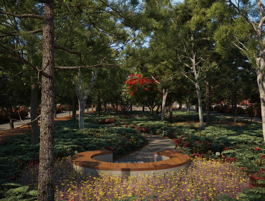 Suria Native Winds lush green forest landscaping view