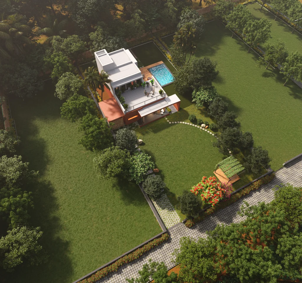 Suria Native Winds aerial view of luxury residential villas