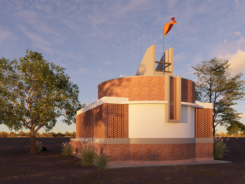 Temple architecture and design project view